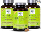 New Nordic Active Liver Gummies, Milk Thistle, Artichoke & Turmeric Supplement, Natural Peach & Mango Flavor, Sugar Free & Vegan, 60 Count (Pack of 3)