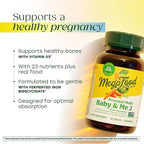 MegaFood Baby & Me 2 Prenatal Vitamin and Minerals - Vitamins for Women - with Folate (Folic Acid Natural Form), Choline, Iron, Iodine, and Vitamin C, Vitamin D and more - 120 Tabs (60 Servings)
