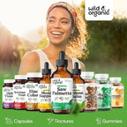 Wild & Organic Saw Palmetto for Men & Women - Urinary Tract & Hair Support - Saw Palmetto Extract Liquid Drops - Add to Tea - Serenoa Repens Berries Supplement - Vegan, Sugar & Alcohol-Free - 4 fl oz