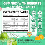 L Methylfolate Gummies, 5-MTHF Gummies for Kids & Adults, Methyl Folate and B12 Supplement, Highly Absorbable MTHFR Supplement, Support Brain Health, Immunity, Kids Growth, 120 CT