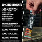 GHOST Hydration Sticks, Electrolyte Powder Packets, Strawbango - 24 Sugar Free Instant Electrolyte Drink Mix - Caffeine-Free Daily Hydration & Immune Support with Clean Formula