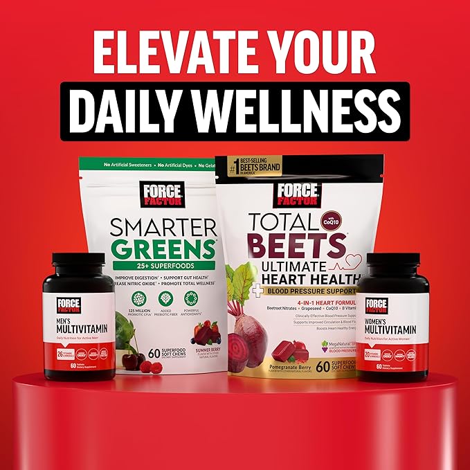 Force Factor NAD+ Longevity, Support Cellular Energy & Repair, Anti-Aging Formula with Antioxidant Support, Promote Brain & Cognitive Health, Chocolate, 60 Soft Chews