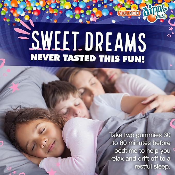 Dippin' Dots Extra Strength Melatonin 20mg Gummies for Adults - Melatonin Gummies with 20mg per Serving - Vegan Friendly Nighttime Sleep Supplement - Made with Natural Colors & Flavors (60 Count)