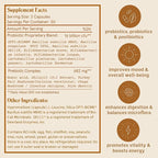 Feel Good SBO Probiotics — Soil Based Organisms (SBOs), Prebiotics, Postbiotics, Humic Acid, Shilajit, Chaga & Turkey Tail Mushroom for Digestion — Solluna by Kimberly Snyder (60CT) Vegan & Non-GMO