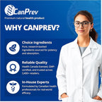 CanPrev Magnesium BisGlycinate 200mg Gentle 60 Veg Caps, 60-Day Supply, Chelated Magnesium Supplement for Bone & Muscle Support, Easy to Digest, Promote Relaxation & Comfort, Vegan, Non-GMO, No Sugar