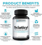 Sciaticyl – Nerve Support Supplement with B1, B6, B12, Magnesium, NAC, ALC & Alpha Lipoic Acid – Supports Nerve Function, Mobility, Comfort & Circulation – 60 Capsules