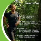NaturesPlus Source of Life Garden Vitamin C - 60 Capsules, Pack of 2 - Immune System Support - USDA Certified Organic, Non-GMO, Vegan, Gluten Free - 60 Total Servings
