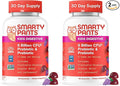 SmartyPants Kids Probiotic & Prebiotic Gummies for Digestive Health: Gut Health Supplement,Clinically Studied Prebiotic for Immune Support,Grape,(30 Day Supply),60 Count (Pack of 2)