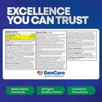 GenCare - Headache Relief Acetaminophen with Aspirin (NSAID) & Caffeine (200 Caplets) Value Pack | Head Pain, Muscle Aches, Back Pain & Body | Generic Excedren Extra Strength