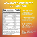 Gut Harmony Plus - Complete Probiotic Prebiotic Postbiotic & Digestive Enzyme Complex Supplement – Gut Health, Digestion, Microbiome Balance & Wellness for Women & Men – 60 Capsules