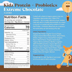 Amazing Grass Kidz Superfood: Vegan Protein & Probiotics for Kids with Beet Root Powder & 1/2 Cup of Leafy Greens, Extreme Chocolate, 15 Servings