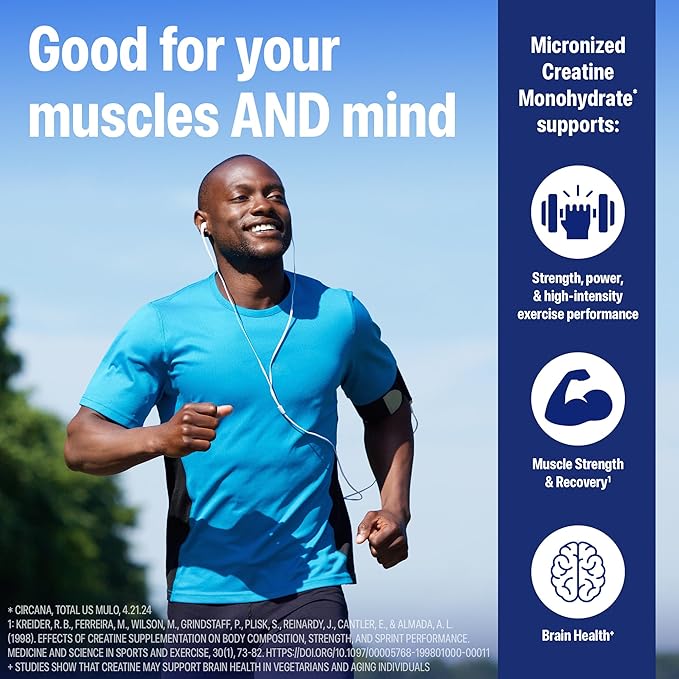 Orgain Creatine Monohydrate Micronized Powder,100 Servings,Unflavored,Supports Muscle Growth,Post Workout Recovery and Brain Health,No Artificial Additives,for Men & Women,Vegan,(Pack of 2)