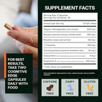 Cognitive Edge Bacopa Memory Supplement - Calm Focus, Daily Clarity & Retention - 7 Natural Ingredients Including L-Theanine, Ashwagandha, PQQ, Astaxanthin - Caffeine-Free Brain Support (60 Capsules)
