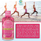 Premium Liquid Multivitamin for Women | Sugar Free Women’s Multivitamin | 100+ Vitamins, Minerals & Herbs Promote Anti-Aging, Heart, Brain & Bone Health |98% Absorption Rate | Non-GMO | 32 Serv