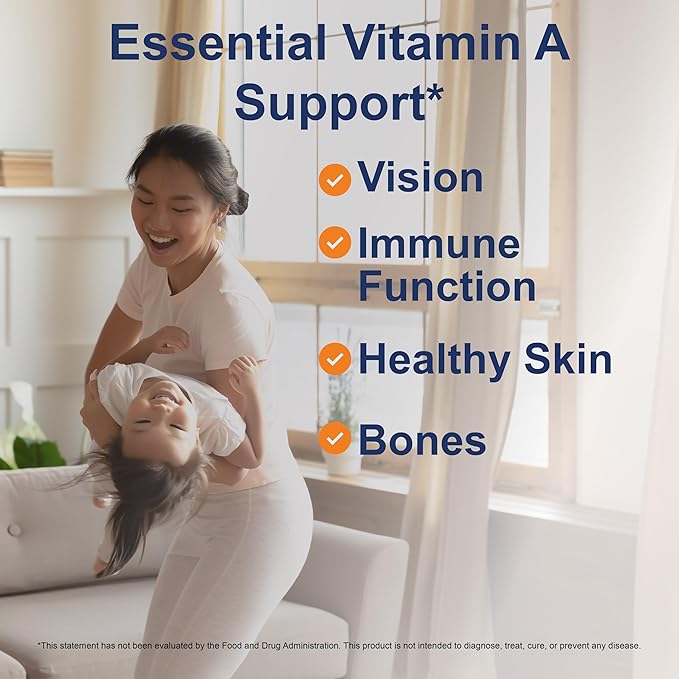 Carlson - Vitamin A, 15000 IU Palmitate (4500 mcg RAE), Vision Health & Healthy Skin, Immune Function, 240 Softgels