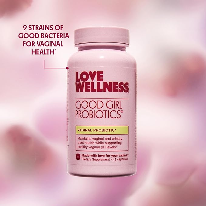 Love Wellness Good Girl Probiotics | Women’s Vaginal Health & pH Balance Supplement | 9-Strain Probiotic for Urinary Tract, Yeast, Odor, & Immune Support | Gluten-Free (42-Day Supply)
