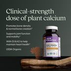 New Chapter Calcium Supplement - Bone Strength Tiny Tabs Plant-Based USDA Organic Calcium with Magnesium, Vitamin D3+K2, for Bone Health & Joint Mobility, Heart Support, 905 mg dose - 120 Tiny Tabs