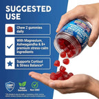 Clean Nutra Cortisol Supplement Gummies L-Theanine Magnesium Ashwagandha Apigenin Vitamin B6 Sleep and Calm Support Lavender Chicory Prebiotic Advanced Gummy Formula