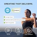 Muscle Feast Creapure Creatine Monohydrate Powder, Vegan Keto Friendly Gluten-Free Easy to Mix, Muscle Recovery Supplement, Trusted Creatine for Muscle Growth, Flavored Creatine, Natural Orange, 300g