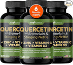 Gade Nutrition Quercetin with Vitamin C, Zinc & Stinging Nettle - Nettle Quercetin - Quercetin 500mg - Quercetin with Bromelain - Zinc Quercetin + Vitamin D3-360 Veggie Caps - 6 Month Supply