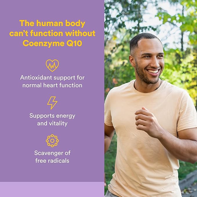 Natural Factors Coenzyme Q10 - Antioxidant Support Supplement Supports Cellular Energy Production - Better Absorption Aids Healthy Heart Function - 100 mg, 120 Softgels (120 Servings)