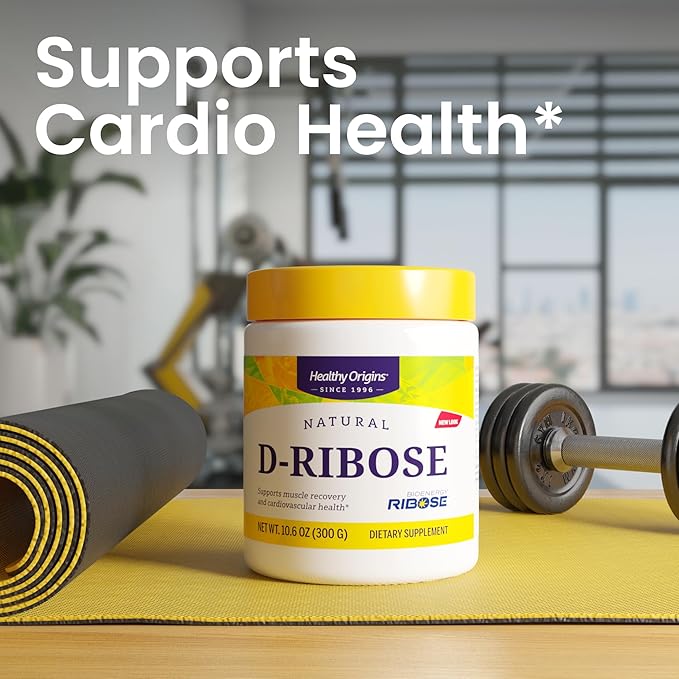 Healthy Origins D-Ribose Powder 5,000 mg per Serving, 10.6 oz (300g) - Featuring BioEnergy Ribose Clinically Studied Pure D-Ribose - Supports Cellular Energy Production, Heart Health & Muscle Recovery