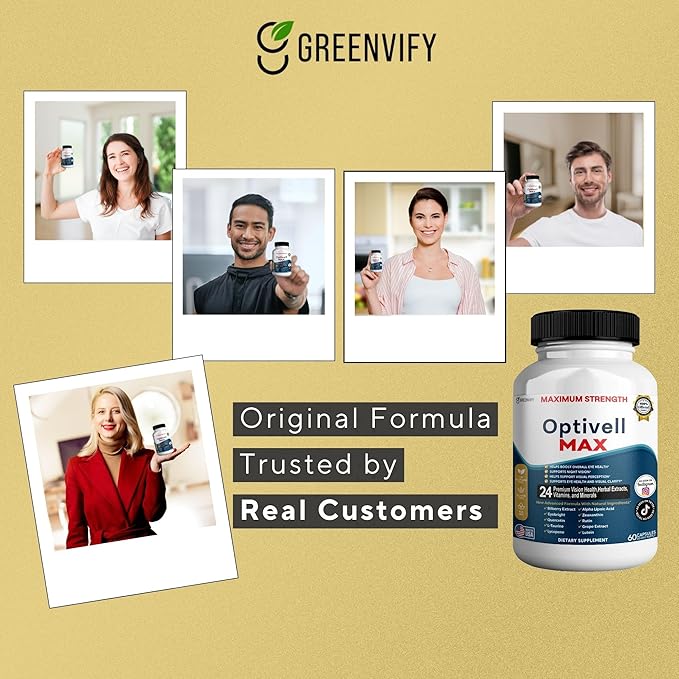 Optivell MAX Eye Health Supplement, 24 Premium Vision Vitamins & Minerals, 60 Capsules, 30 Day Supply (1)