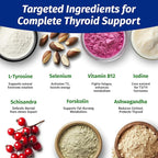 1 Body Thyroid Support Supplement + Cranberry Probiotics for Women