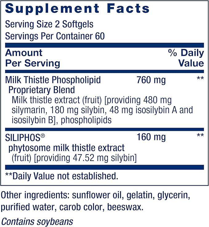 Life Extension Advanced Milk Thistle, Liver Health Supplement, Liver Detox, Cell Division, silymarin, silybin, bioavailable, Gluten Free, Non-GMO, 120 softgels, (Pack of 2)