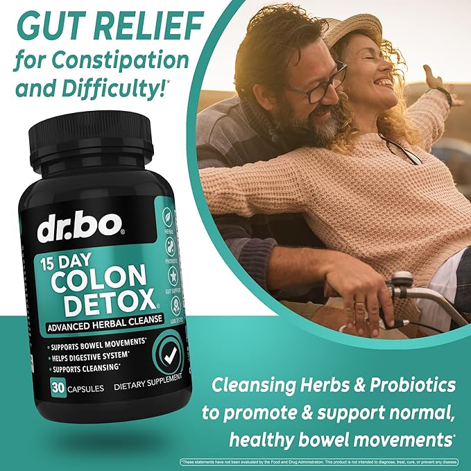Colon Cleanser Detox for Weight Flush - 15 Day Intestinal Cleanse Pills & Probiotic - Fast Natural Laxative for Constipation Relief - Bowel Movement Supplements for Stomach Bloating, Gut Loss Support