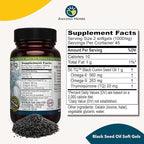 Amazing Herbs Premium Black Seed Oil Capsules - Gluten Free, Non GMO, Cold Pressed Nigella Sativa Aids in Digestive Health, Immune Support- 90 Count, (Pack of 1)