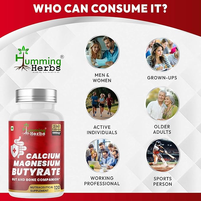 Humming Herbs Calcium Magnesium Butyrate Capsules (120)