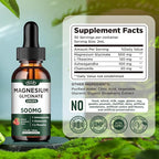 Magnesium Glycinate Liquid Drops Supplement, with Magnesium Glycinate 500mg Ashwagandha, L - Theanine, Chamomile -Support Stress Relief, Bone, Muscle, Mood Strawberry Flavor 2Pack
