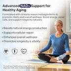 Liposomal NAD+ Supplement with Resveratrol - Nicotinamide Riboside 1000 Mg - NAD Supplements for Women & Men - NMN Supplement Alternative - Advanced NAD Resveratrol for Cellular Energy - 120 Capsules