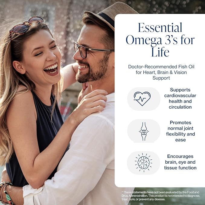 Pure Micronutrients - Omega 3 Fish Oil Supplement, EPA/DHA Fatty Acids, Burpless Fish Oil Supplements with Lemon - Heart, Eye, Brain & Immune Support - 90 Softgels