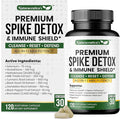 9-IN-1 Premium Spike Detox Wellness Formula – 8X Potency Nattokinase, Bromelain, Curcumin, Milk Thistle for Spike Support, Immune & Antioxidant Support, Liver & Heart Health support –120 Veg. Capsules