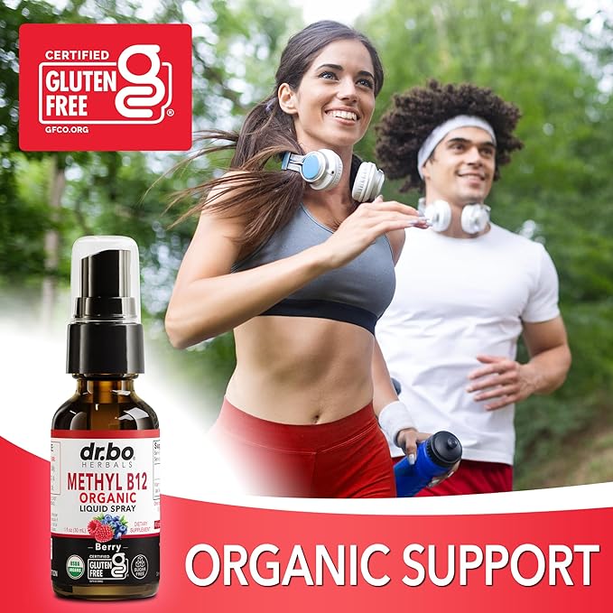 Vitamin B12 Liquid Spray Drops - Organic Liquid B12 Vitamins for Women, Men, Kids & Energy, Vegan Sublingual Methyl B 12 Spray Supplement - Organic Pure Methylcobalamin Vit B 12 Drops Vitamins 1 Fl Oz