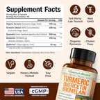 Quercetin with Bromelain Turmeric Curcumin Supplement – Allergy Relief, Immune & Joint Support – Organic Turmeric Supplement w/Bioperine for Enhanced Absorption, 180 Quercetin 500mg Capsules