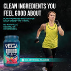 Vega Premium Protein + Supergreens, Berry – 20g Vegan Protein, Dairy & Gluten Free, 27.2 oz (26 Servings)