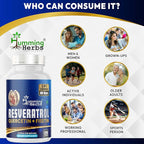 Humming Herbs Resveratrol Supplement— with Quercetin, Fisetin, Spermidine & Vitamin D3 — Antioxidant Support for Healthy Cellular Function - 1200 mg, 120 Vegan Capsules Non-GMO, Gluten-Free