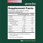 Greens First Dream Protein Powder Whey - 20g Protein per Serving - Hormone-Free with Prebiotics - Non-GMO - No Artificial Sweeteners/MSG/Aspartame - Strawberry Cream - 27.96 oz