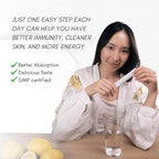 Double Toning White Liposome Glutathione Korean Beauty Supplement – Liposomal L-Glutathione, Vitamin C 500 mg, Vitamin E, Biotin & Fish Collagen 500 mg, Lime-Lemon Flavor – 30 Packets