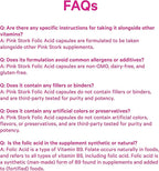 Pink Stork Folic Acid Supplement for Women – 400mcg, Daily Vitamin B9 for Prenatal & Fertility Support, Supports Red Blood Cell Formation & Energy – 30 Vegetarian Capsules
