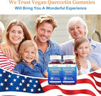 2 Pack Quercetin with Bromelain Gummies, Quercetin with Vitamin C Zinc & Elderberry for Immune System & Allergy, Chewable & Vegan Gummies, Mixed Berry Flavor 120 Cts