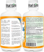 Vital Earth Minerals Fulvic Humic Mineral Blend Liquid – Fulvic Acid Supplement with 70+ Trace Minerals, Electrolytes for Recovery, Balance & Energy, 32 Oz + 1 Oz Cup