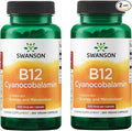 Swanson B12 Cyanocobalamin - Metabolism & Energy Support - Aids Nervous System & Cardiovascular Health - Supports Red Blood Cell Production* - Non-GMO & Gluten Free - 250 Capsules