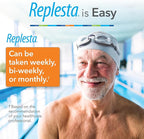 Replesta 50,000 IU Vitamin D3 Cholecalciferol, for Vitamin D Deficiency, Once-Weekly Chewable Wafer, Non-GMO, Natural Orange Flavor, 8 Count (Pack of 1)