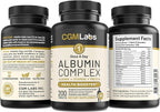 Premium Albumin Complex - Egg White & Whey Protein Blend with Royal Jelly & Essential Amino Acids - Daily Muscle Recovery & Nutrition Supplement - 200 Tablets