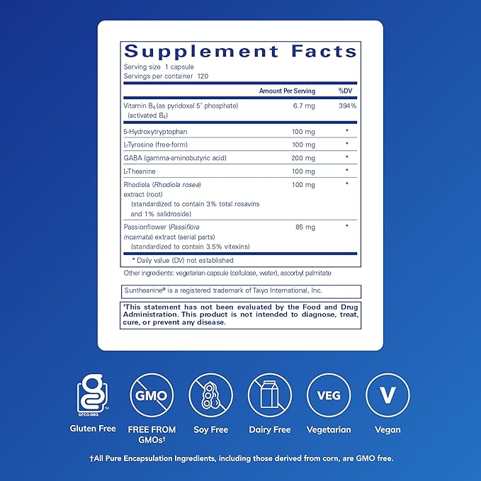 Pure Encapsulations Emotional Wellness | Support for Occasional Stress* | 120 Capsules