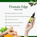 Go Nutrients Prostate Edge - Saw Palmetto & Pygeum Extract Supplement for Men’s Prostate Health & Relief - Organic Liquid Drops to Support Urinary Flow, Bladder Comfort & Vitality – 2oz
